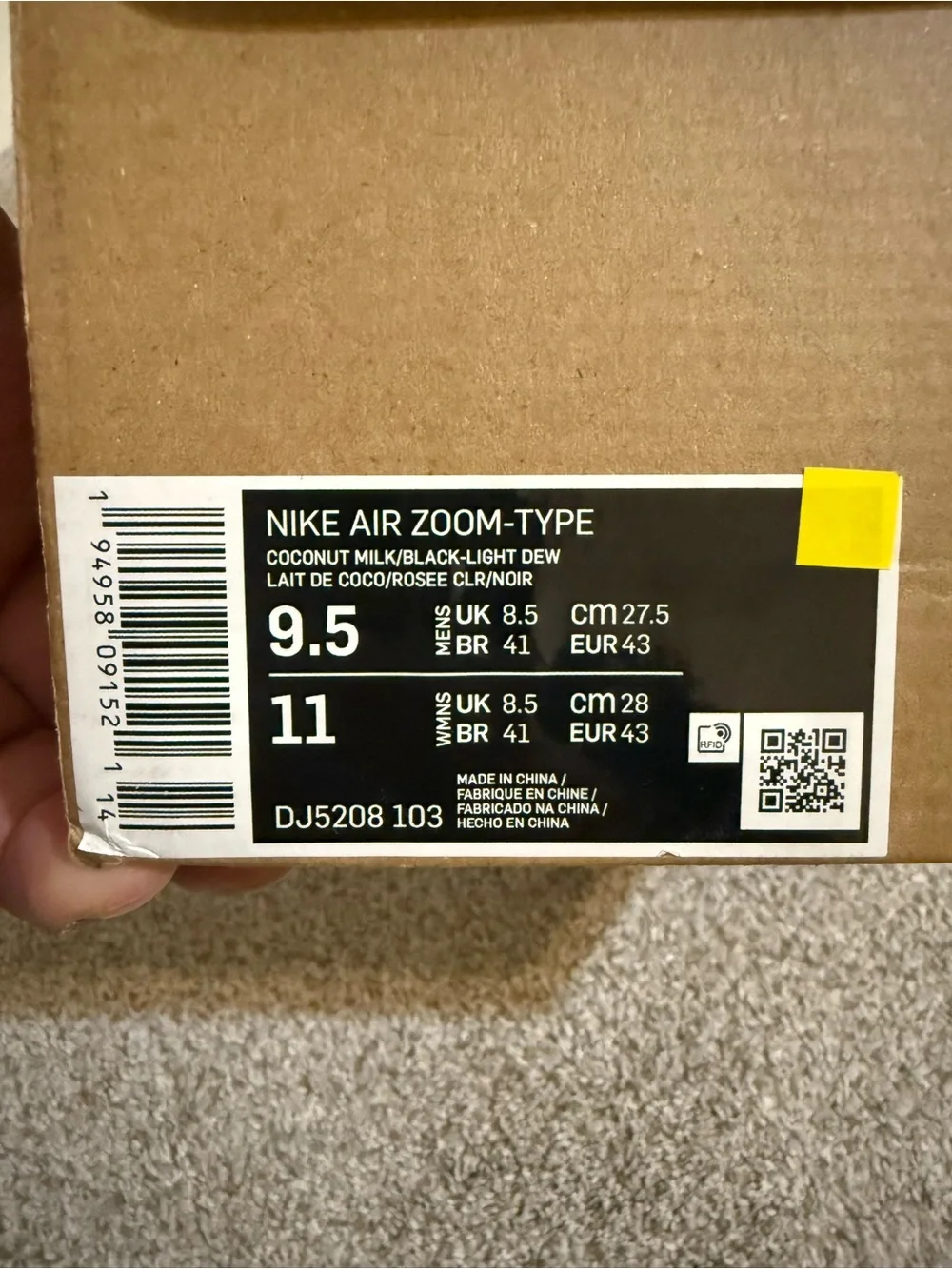 Nike Air Zoom Type Coconut Men's 9.5